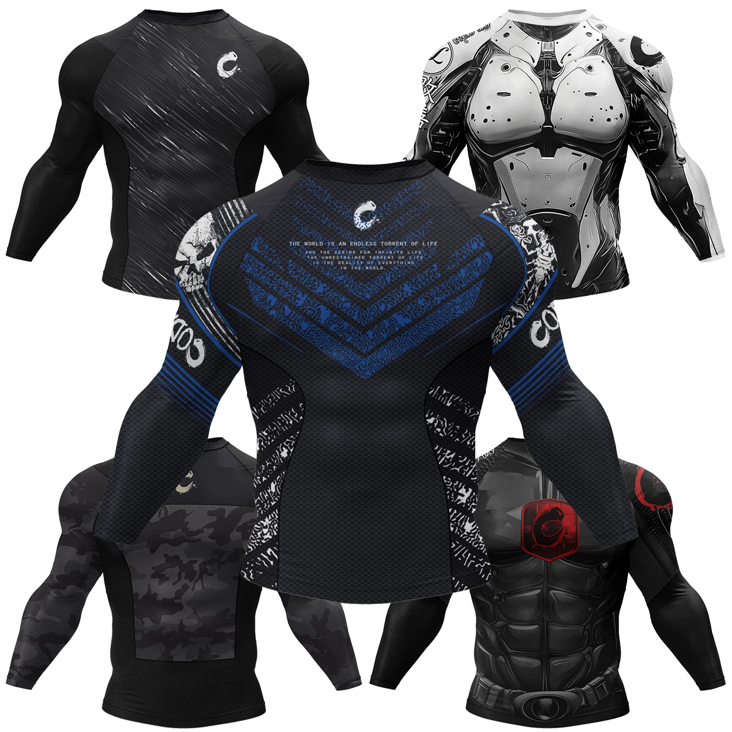 Rash Guard - Heren Cody Lundin MMA T-shirt 3D