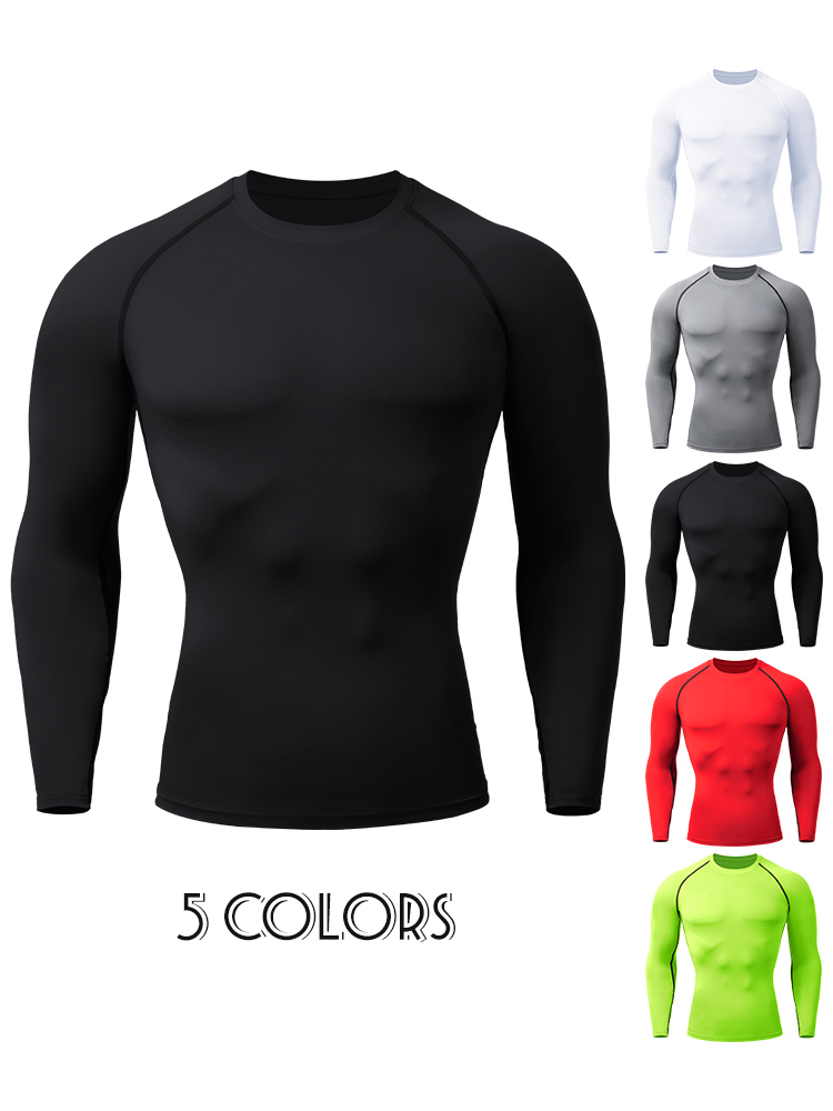 Rash Guard - Compressieshirts Rashguard voor heren, sneldrogend, gymfitnessshirts,