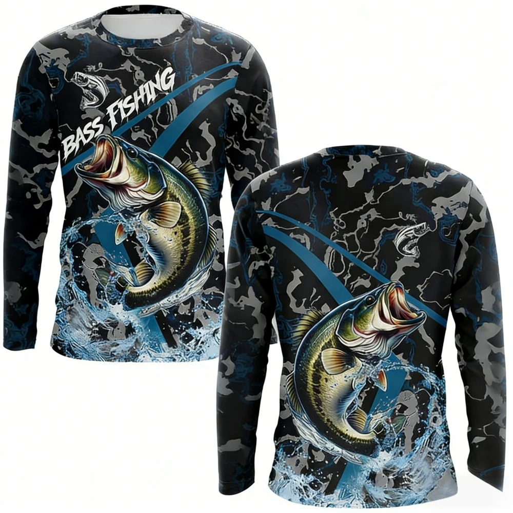 Rash Guard - Heren visshirt met lange mouwen, UPF-zonbescherming,