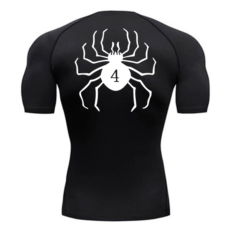 Rash Guard - Compressieshirts met spinnenprint voor heren Atletische